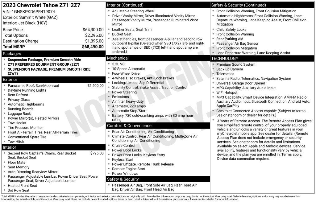 2023 Chevrolet Tahoe Z71