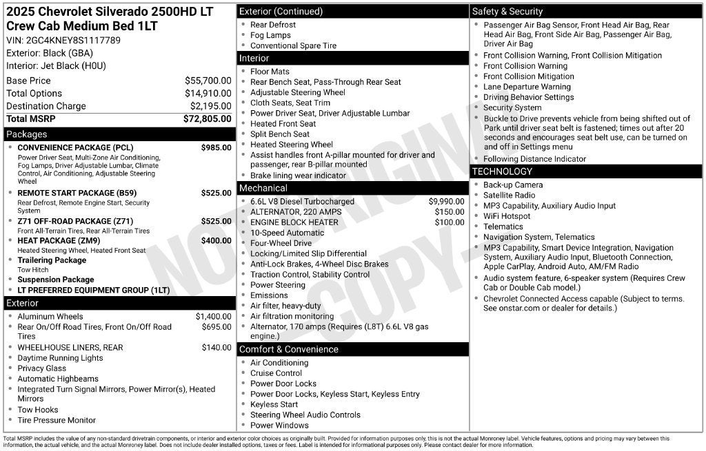 2025 Chevrolet Silverado 2500 HD LT