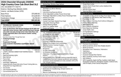 2026 Chevrolet Silverado 2500 HD High Country