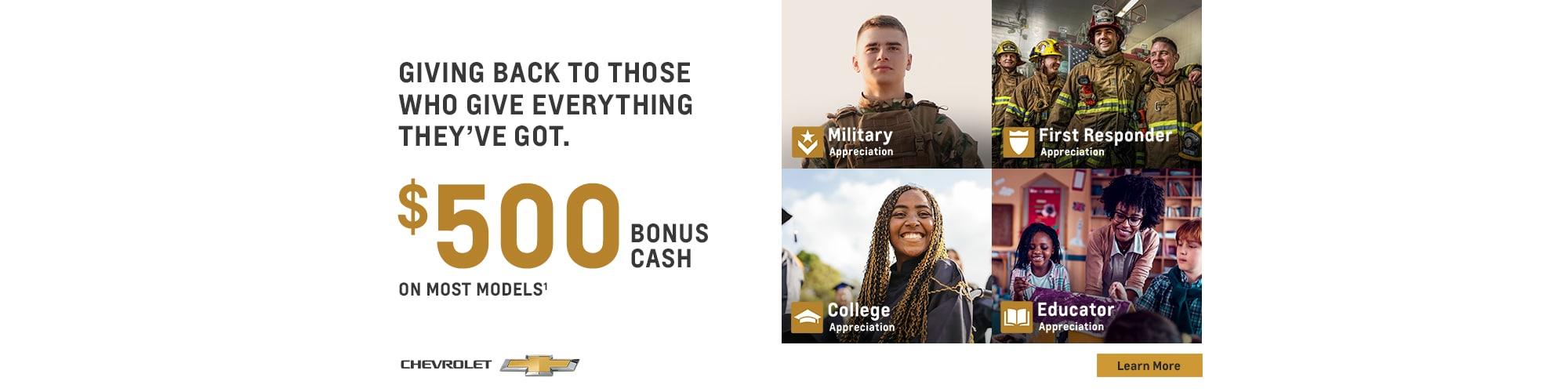 $500 Bonus Cash at Mike Reichenbach Chevrolet in Okatie SC