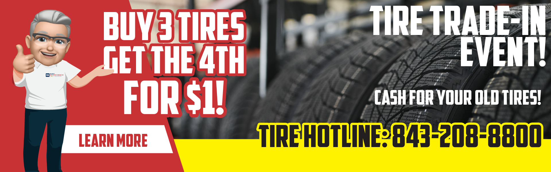 Buy 3 Tires Get the 4th for $1!