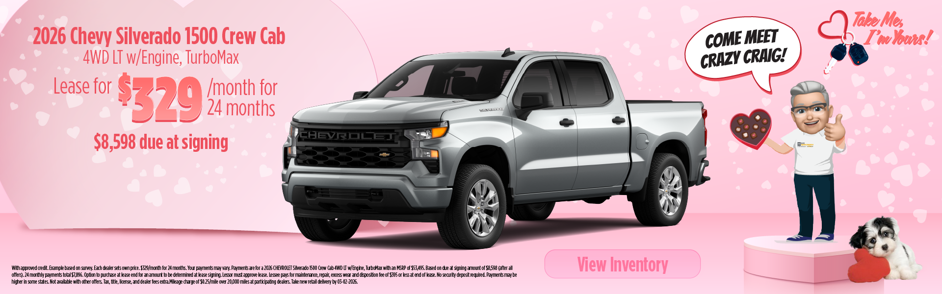 2026 Chevy Silverado 1500 Crew Cab 4WD LT w/Engine, TurboMax